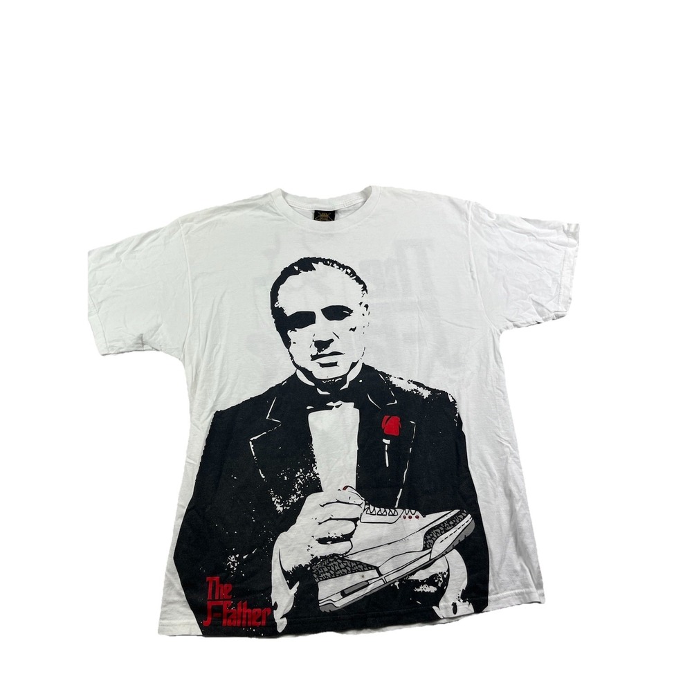 Vintage The Godfather T Shirt Size‎ XL Sneaker Double Graphic J Father Sneaktip